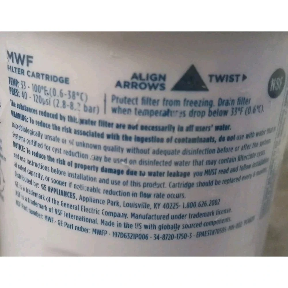 GE Appliances Genuine‎ Refrigerator Water Filter MWF Filter Sealed No Box